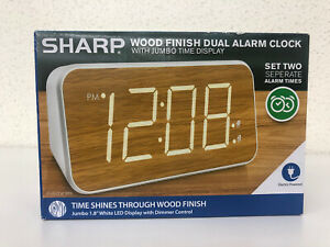 sharp wood finish dual alarm clock manual